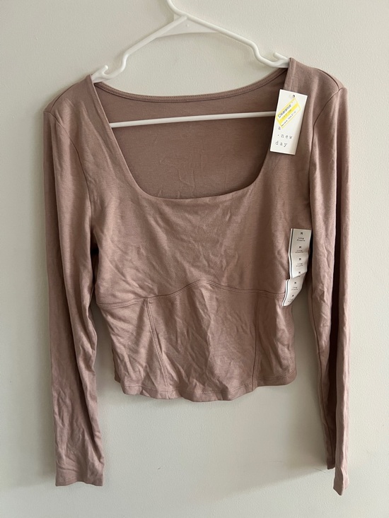 a new day Tops - a new day Mauve Long-Sleeve Scoop Neck Top